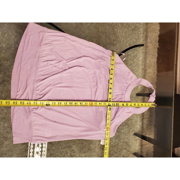 NY & C Women's Purple 100% Rayon Sleeveless Halter Neck Pleated Top Blouse XL - Picture 13 of 14